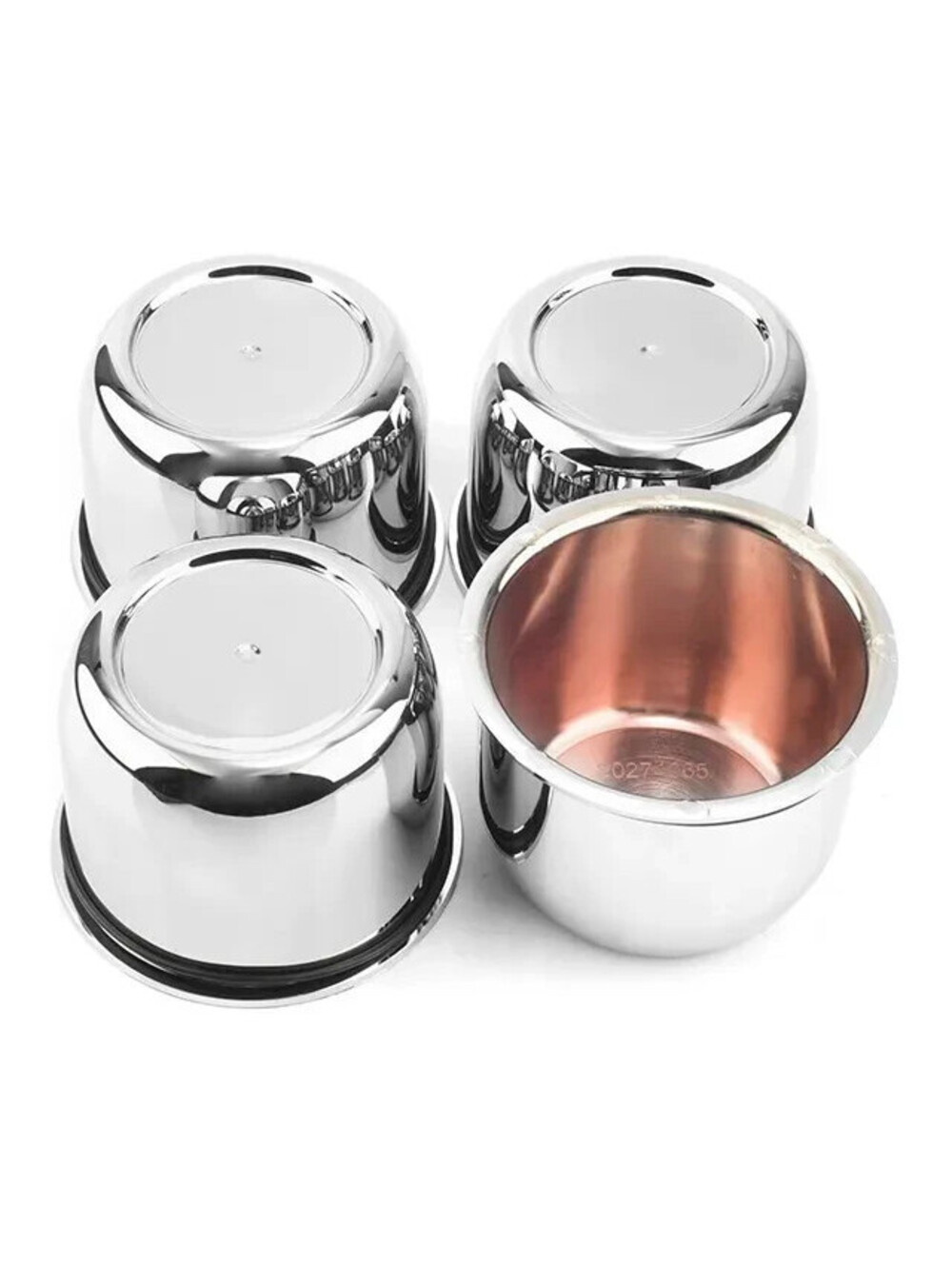 Rhino Tuning Wheel Center Caps, Push-Through Chrome 77mm (3.03") Truck, Trailer